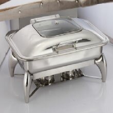 Rect glass Lid Chafer with Smart Legs