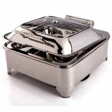 Square Glass Lid Chafer With Heating Element