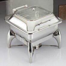 Square Glass Lid Chafer With Smart Legs